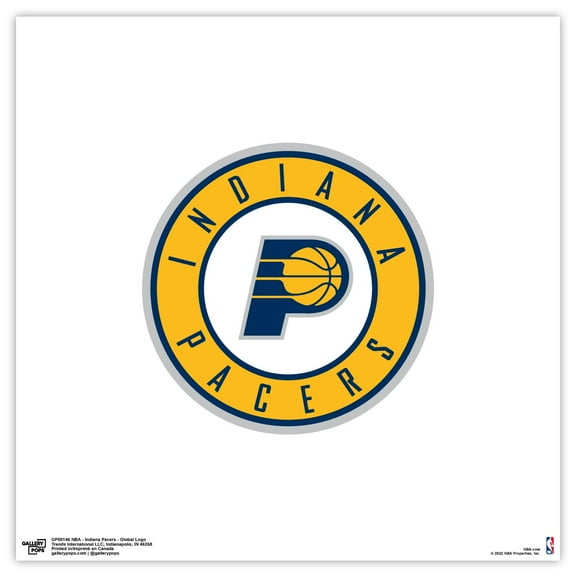 Gallery Pops NBA Indiana Pacers - Global Logo Wall Art, Unframed Version, 12" x 12"