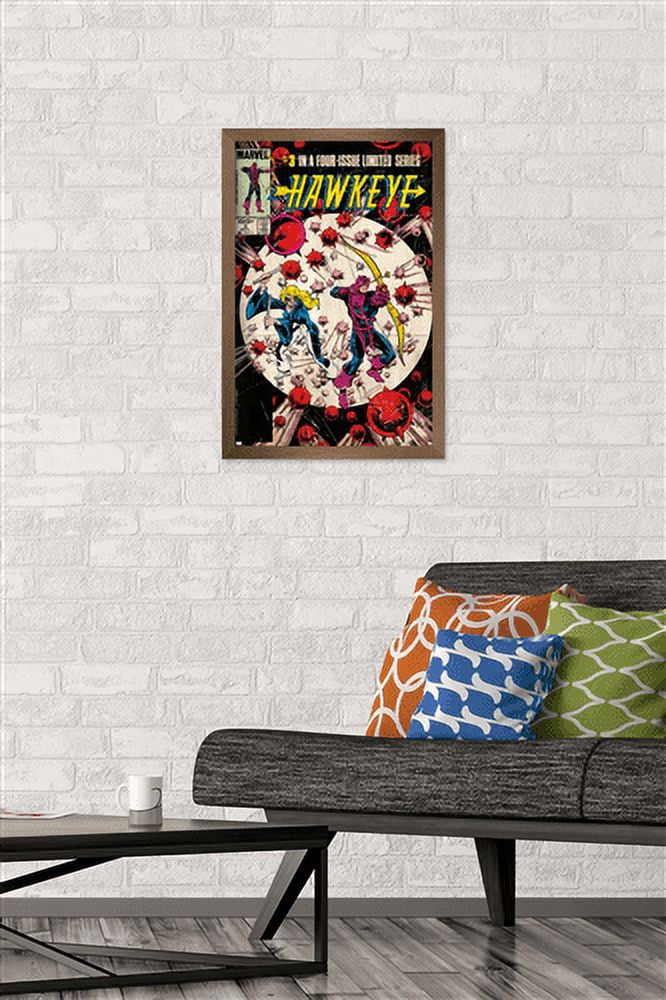 Marvel Comics - Hawkeye - Cover Art Wall Poster, 14.725" x 22.375", Framed