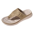 thumbnail image 1 of IUJSOY Flip Flops for Women Arch Support Thick Athletic Cushion Walking Sandals Rhinestone Slides, 1 of 8