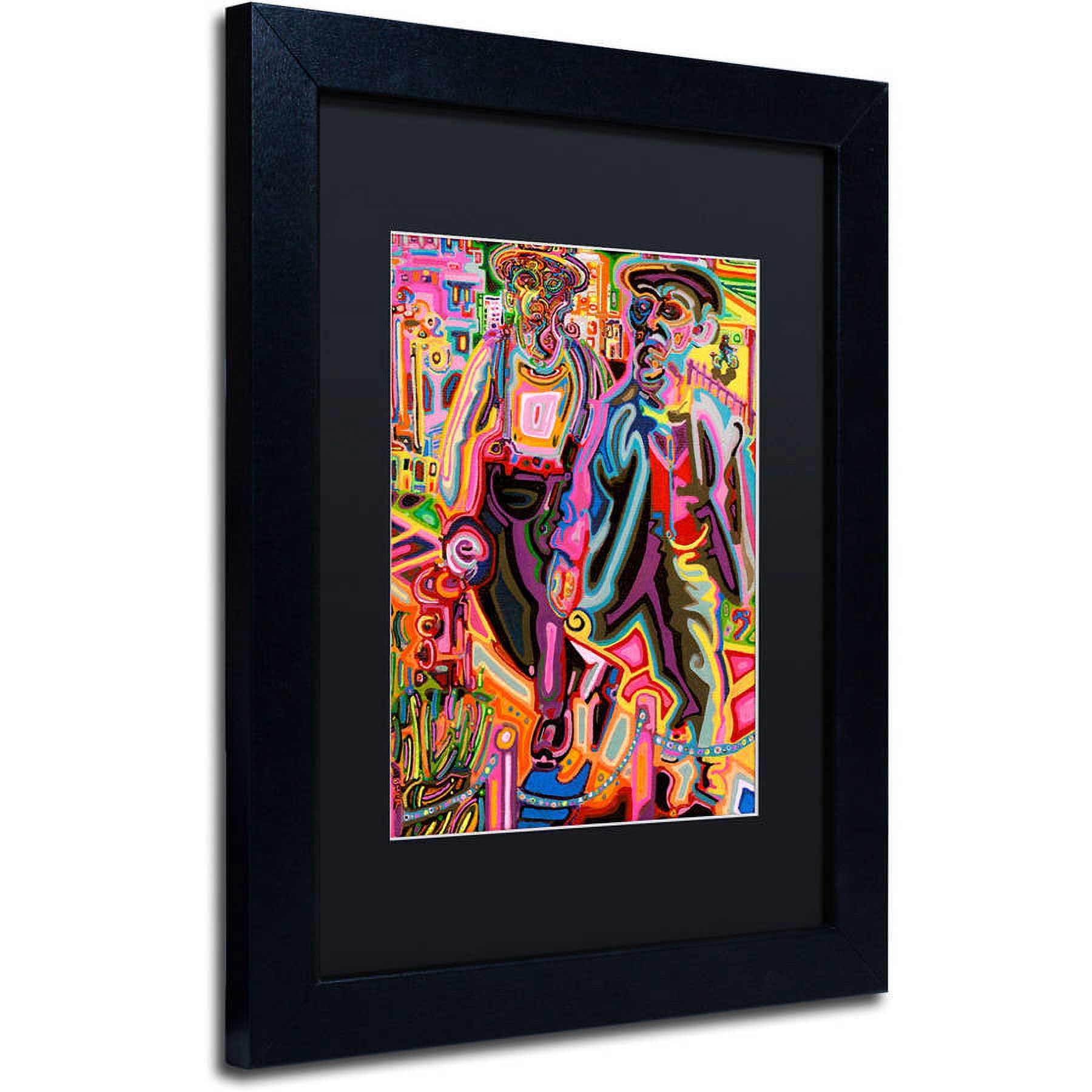 Trademark Fine Art "Thugs" Canvas Art by Josh Byer, Black Matte, Black Frame