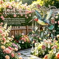 thumbnail image 4 of Hotyverty Graceful Hummingbird Wind Chime, Wind Chimes for Outside, Stained Glass & Crystal Sun Catcher Windchime, Colorful Bird Yard Decorations Outdoor, Memorial Gardening Gift for Women #A, 4 of 8