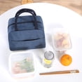 thumbnail image 4 of TOTE Bolsa De Almuerzo Reutilizable Aislamiento Lorzonal Tela Oxford De Alta Capacidad Para El Trabajo Picnic Playa 23x14x20cm, 4 of 7