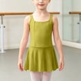 thumbnail image 2 of Girls Tank Skirted Dance Leotard with Square Neck,Ballet Dress Bodysuit, 2 of 8