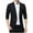 Black, variant on IROINNID Men's Long Sleeve Blazer Notch Lapel Short Jacket Solid Color Casual Turndown Slim Fit Single Button Coats