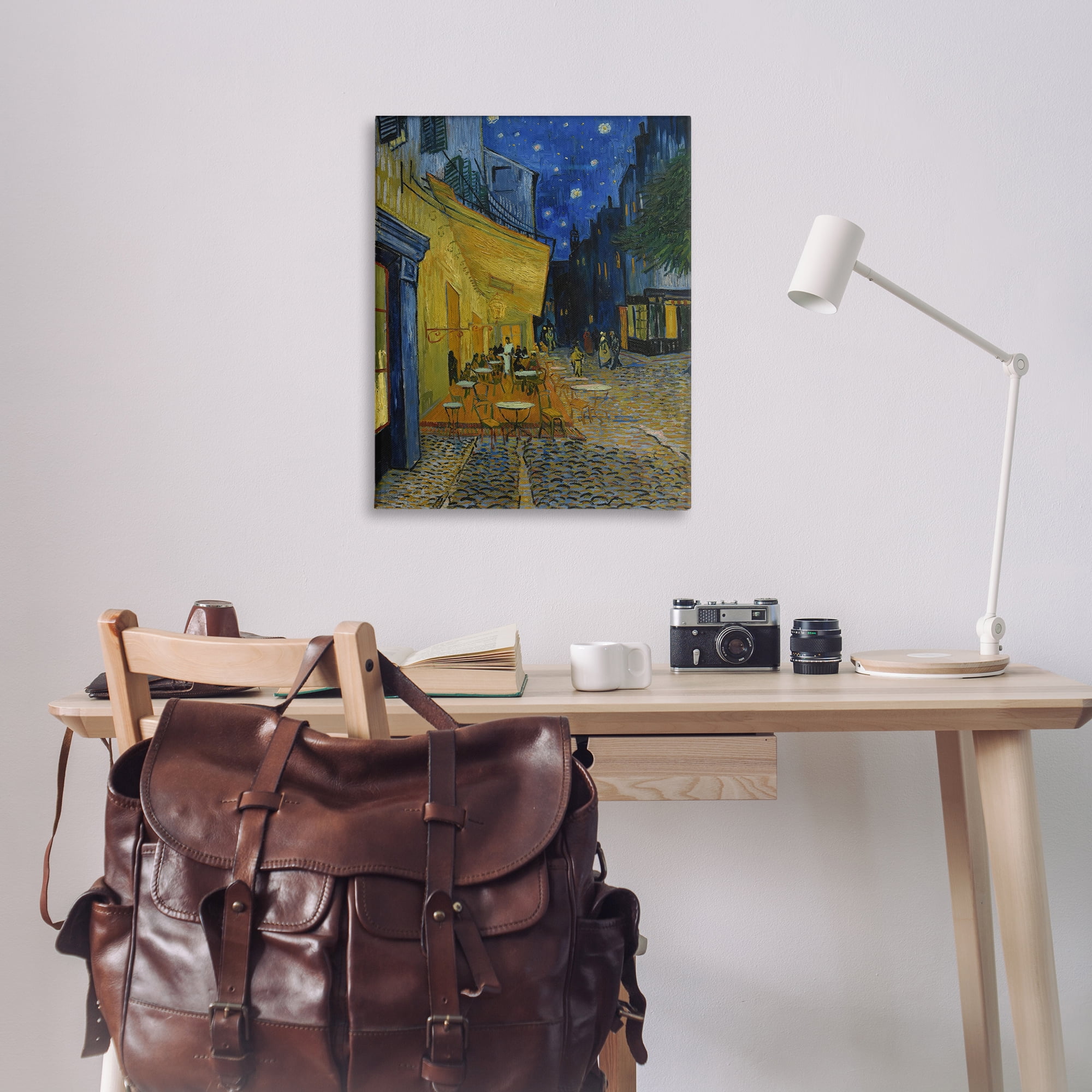 Stupell Industries Van Gogh Café Terrace at Night Scenic & Cityscapes Painting Wrapped Canvas Art Print Wall Art, 30 x 40