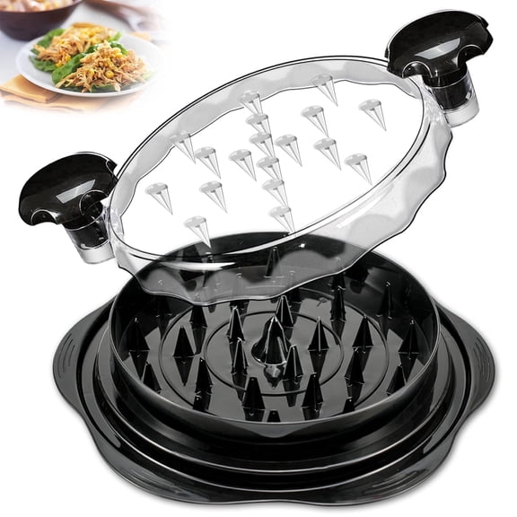 NULAS Chicken Shredder Tool Twist for Kitchen, Manual Chicken Breast Grinder Machine for Ground Food, Meat & Vegetables, Black