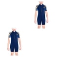 thumbnail image 2 of Traje de buceo Wosthever Neopreno para niños Pantalones de manga corta Azul oscuro L 2Conjunto, 2 of 6