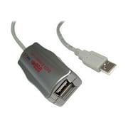 Angle View: Micro Connectors USB Active EXT Booster 2.0 Cable, 16'