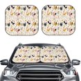 thumbnail image 2 of Cauagu Cartoon Chickens Cauagu {designName} Print Foldable Car Windshield Sun Shade | Front Windshield Shade for Sun | Fits Small Sedans, Mini SUVs, Hatchbacks-Small, 2 of 6