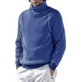 thumbnail image 1 of Fashnice Chandails Tricotés pour Hommes Chandail Chaud d'Hiver Col Roulé Chandail Ample Bleu TG, 1 of 2