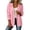 Pink, variant on Jackets for Women Spring Autumn Solid Color Casual Button Down Pocket Long Sleeved Windbreaker Coat with Inner Lining Windproof Jacket with Pockets
