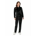 thumbnail image 5 of FANNYC Women Sports Velour Sweatsuit 2-Piece Hoodies Sportswear Outfits Casual Jogger Tracksuit Set Long Sleeve Activewear Sweatshirt & Sweatpants, 5 of 8