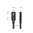 thumbnail image 2 of RIITOP Thunderbolt 4 Cable 2.62ft, 40Gbps Data Transfer / 100W Charging / 8K Display, Compatible Thunderbolt 3 & USB4 & USB C to C Devices (0.8 Meter 2.62 Feet), 2 of 7