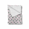 thumbnail image 2 of Leaf Print Soft Flannel Fleece Throw Blanket, Zebra Print and Leafage Silhouette Tropical Composition Hawaii, Cozy Plush for Indoor and Outdoor Use, 50" x 70", Pink Pale Grey, by Ambesonne, 2 of 6