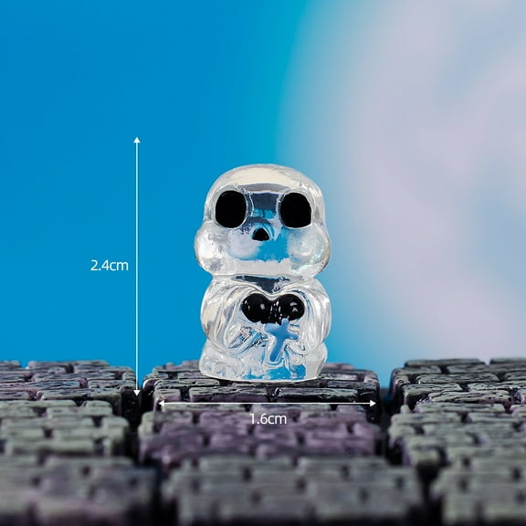 yulier Halloween Miniature Figurines Mini Resin Ghost Crafts Garden Statue Cute Ghost Ornament Halloween Tabletop Decorations Halloween Party Favors