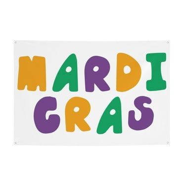 Mardi Gras Festival Banner 47x71 Inches Suitable For Decorating Parties Celebration Yards Banners