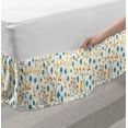 thumbnail image 2 of Autumn Bed Skirt, Forest Floral on Harvest Seasonal Fallen Leaves on Plain Background, Elastic Bedskirt Dust Ruffle Wrap Around for Bedding Decor, 4 Sizes, Cadet Blue and Marigold, by Ambesonne, 2 of 2