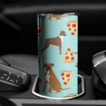 thumbnail image 3 of 20oz Boxer Dog Pitbull Terriers Dog and Pizza Skinny Tumblers Stainless Steel Tumbler with Lid and Straw,Vacuum Insulated Double Wall Travel Tumbler Cups with Cleaning Brush for Coffee,Tea, 3 of 6