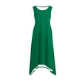 thumbnail image 5 of EINCcm Women's Casual Summer Dress Sleeveless Crewneck Dress Handkerchief Hem Midi Tank Dresses Beach Long Dress, 5 of 8