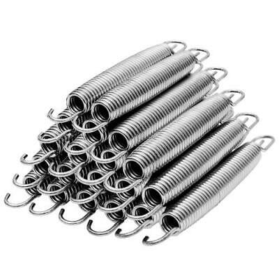 20 pcs 7&quot; Heavy-Duty Galvanized Steel Trampoline Springs Replacement Kit-Silver