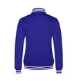 thumbnail image 6 of YDDIAN Men's All Wool Bomber Style Letterman Baseball Knit Rib Varsity Jacket Royal Blue L, 6 of 6