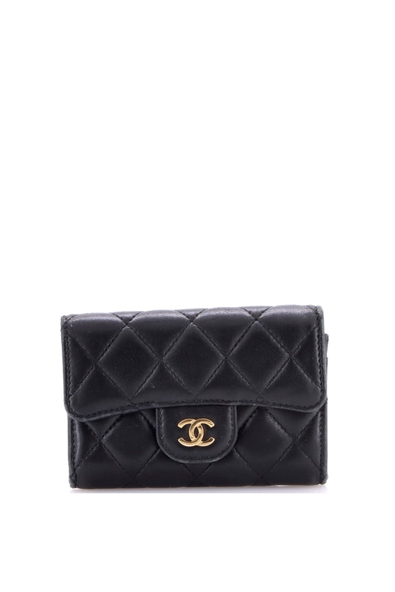 Pre-Owned Classic Flap Card Case Quilted Lambskin By Rebag