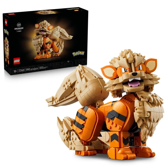 LEGO Pokémon Arcanine - Building Set for Adults, Ages 18 - Collectible Figure for Video Game Fans - Gift for Men & Women - Decor for Bedroom, Office or Desk - 72160