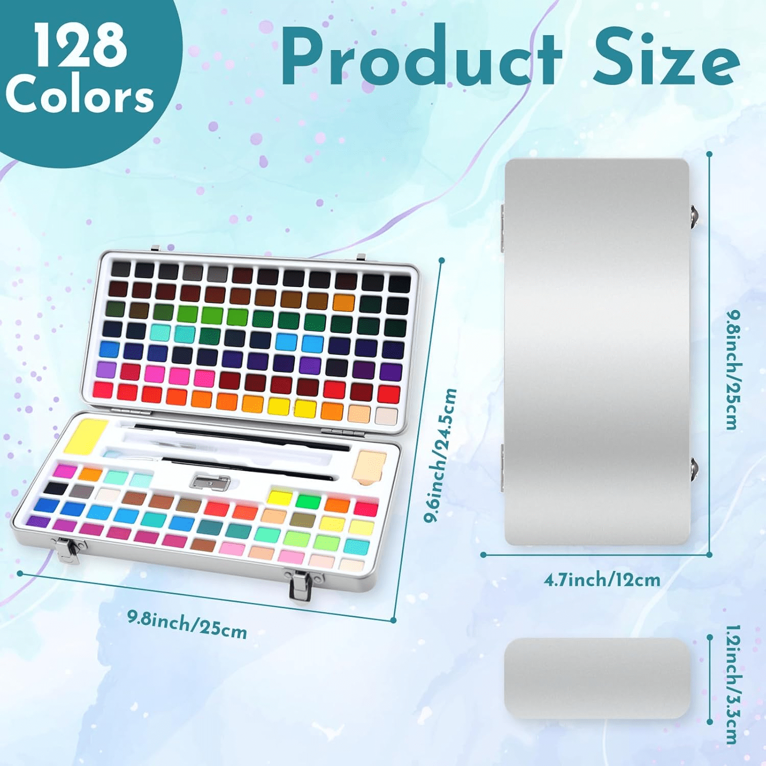 Watercolor Paint Set 128 Colors, Water Colors Paint Adult Set with&nbsp; Brushes - Watercolor Paints, Painting Sets, Art Supplies for Adults, Artists Professionals,Sketch Coloring Drawing Gifts