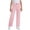 Pink, variant on Girls' Dress Pants Elastic High Waisted Straight Leg Twill Casual Trousers School Pants with Pockets 7-16 Y