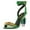 Green, variant on FSJ Women Classic Crystal Chunky High Heel Chain Sandals Open Toe Ankle Strap Single Band Dress Shoes Size 8 Green
