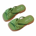 thumbnail image 6 of AJTQTH Kids Water Sandals Toddler Girls Non-Slip Shoes Cute Bowknot Flip-flops Sport Walking Thick Soled Low Heel Shoes for Summer Beach Pool Bathing Green 11Years, 6 of 6