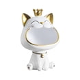 thumbnail image 1 of Escultura Fortune Cat Storage Escultura Resina Llavero Estatuilla para oficina (Blanco), 1 of 8
