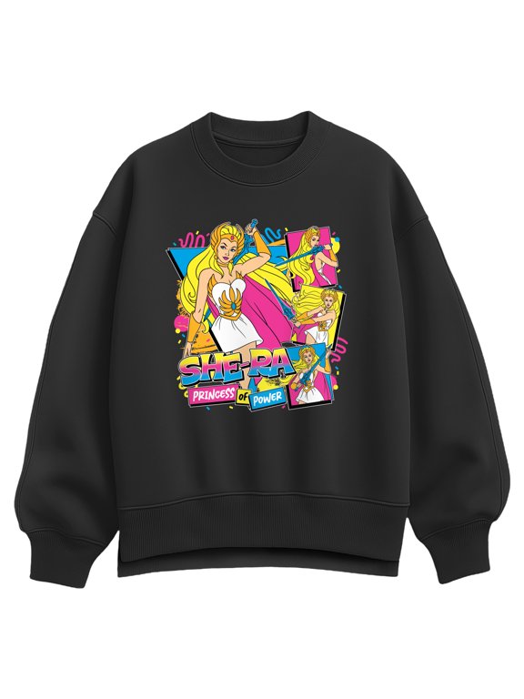 - She-Ra 80s Bootleg Women's Oversized Fleece Crew Sweatshirt