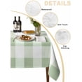 thumbnail image 2 of Sage Green Plaid Table Cloth, Spring Farmhouse Buffalo Checkered Waterproof Tablecloth for Rectangle Tables, Reusable Washable Fabric Table Cover for Restaurant Kitchen Dining Tables 60"x102", 2 of 6
