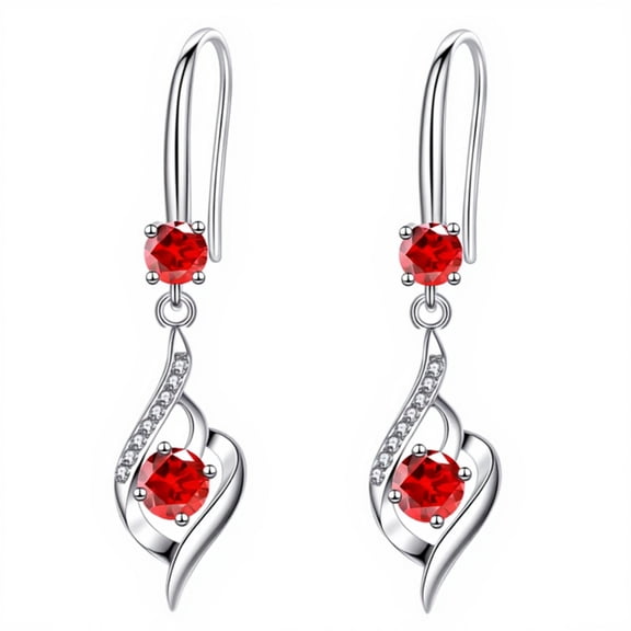 Dangle Earrings for Women,Created Leverback Sterling Silver Plated Drop Zircon Earrings Jewelry Gifts