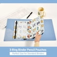 thumbnail image 5 of Cute Cats and Fruits 2 Pack Pencil Pouch for 3 Ring Binder Smooth Zipper Folders with Pockets Clear Window Pencil Case, 5 of 6