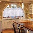 thumbnail image 3 of MesaSe Curtain Window Curtain Short Kitchen Valance Drape Polyester Lace Flower Pattern Balcony Curtain for Home Beige, 3 of 7
