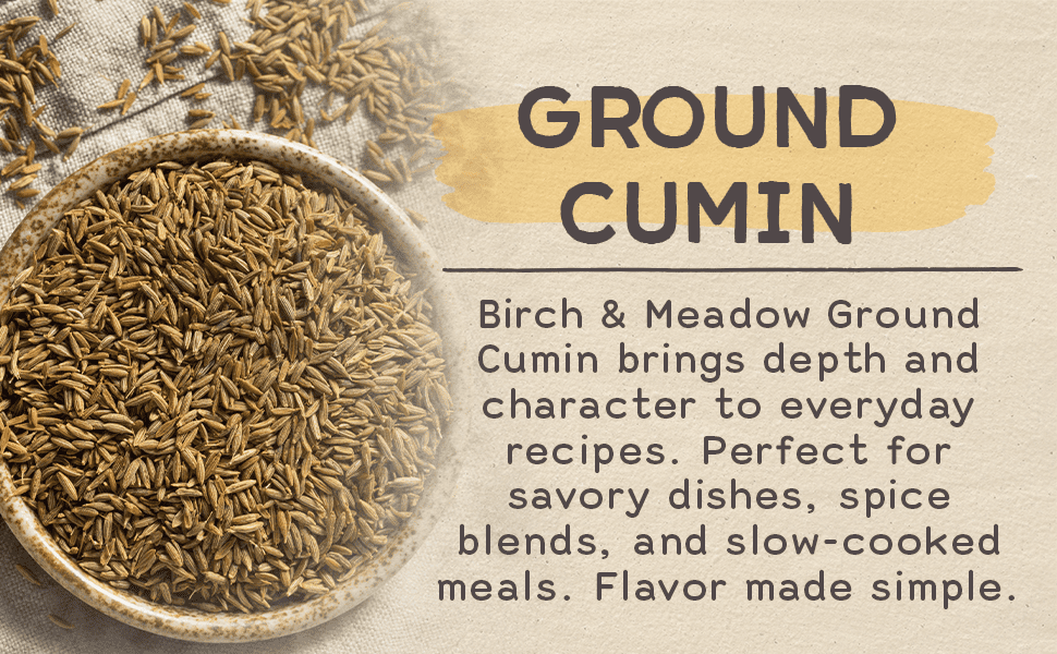 Birch & Meadow 3 lb of Ground Cumin, Earthy & Warm, Aromatic Flavor