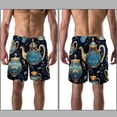 thumbnail image 3 of luoweisi Men's Beach Shorts Quick Dry Swim Trunks with Mesh Lining Vintage Teapot M, 3 of 5