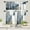Blue, variant on Kitchen Curtains and Valances Set 3 Piece Kitchen Curtains 36 Inch Length Small Kitchen Window Curtains Over Sink Blue Grey Modern Abstract Art Window Treatment Tiers for Window Decor, Blue