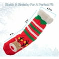 thumbnail image 6 of Women's Thermal Sherpa Slipper Socks (2 Pairs) - Plush Fleece, Warm & Toasty Footwear for Cold Winter Weather – Non-Skid Gripper Bottom, for Cozy Indoor Nights & Christmas Holidays - Red Reindeer, 6 of 8
