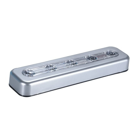 Battery Operated Wall Lighting 5 LED Light Bar Battery Operated Cabinet Closet Light Kitchen Corridor Strip Wall Touch Lamp ()