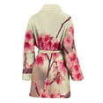 thumbnail image 2 of Vintage Cherry Blossom Women Bathrobe One Size Univeral Fits, Flower Cherry Floral Fashion Lightweight Plush Fleece Long Robe For Women, 2 of 3