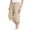 K#10-Khaki, variant on Hudaneo Boys Relaxed Fit Linen Capri Pants Drawstring Elastic Waist 3/4 Summer Shorts Pockets, 4-15 Years