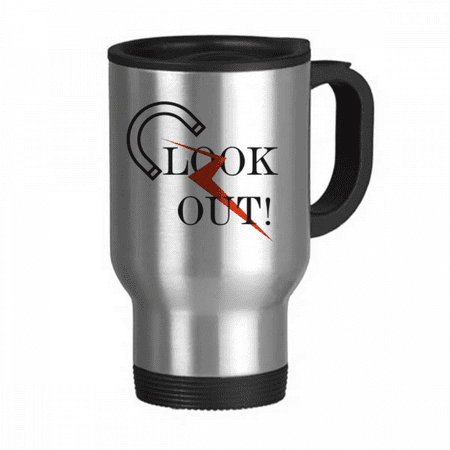 

Attention English Travel Mug Flip Lid Stainless Steel Cup Car Tumbler Thermos