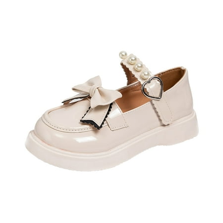 

Akiihool Dressy Sandals Baby Girl Wide Width Sandals Comfortable Cork Footbed Girl Sandals (White 32)