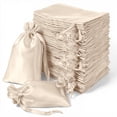 thumbnail image 4 of Efavormart 60 Pack Beige Satin Drawstring Wedding Party Favor Gift Bags 5"x7", 4 of 4