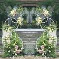 thumbnail image 2 of Efavormart 5Ft White Hoop Pillar Flower Stand, Metal Wedding Arch Table Centerpiece for Balloon Floor, Aisle Decor, Display, Stage, Backdrops, And Photo Booth Background, 2 of 11