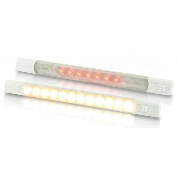 Strip de luces LED Hella Marine de 12 V, color blanco cálido y rojo