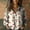White, variant on Long Sleeve Printed Cotton Blouse for Women V Neck Button Down Collared Shirt Loose Fit Casual Dressy Work Tops Lightweight Tunic with Curved Hem, Camouflage,XL